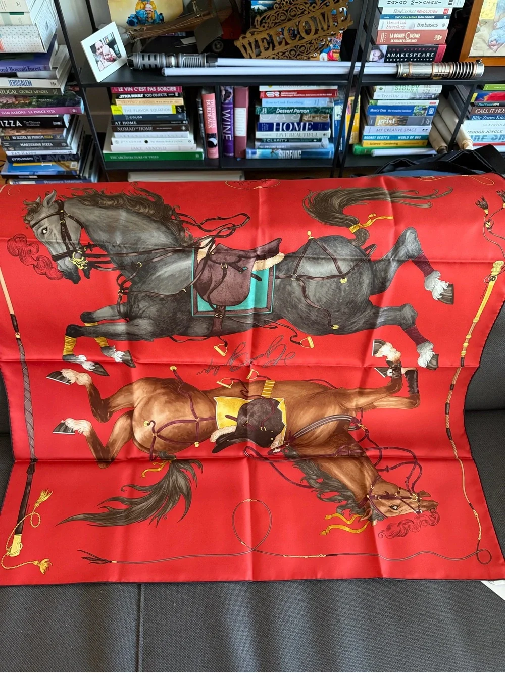 Hermes Grand Galop (Horse Print) Silk Scarf
